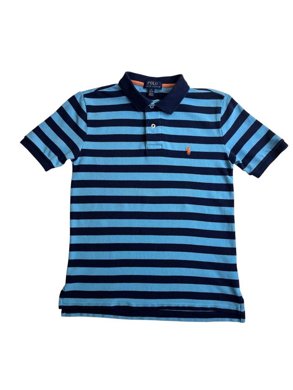 Kids Polo by Ralph Lauren Navy and Light Blue Striped Polo